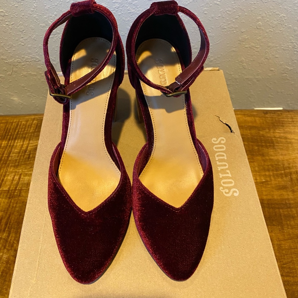 Soludos heels. Worn once. Comes in original packaging. Size 7.5.